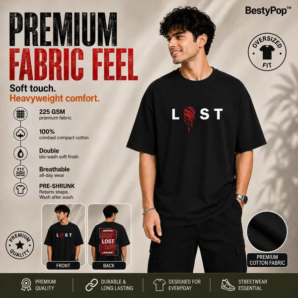 Mens_Oversized_T-Shirt_-_Lost_(225_Gsm_Heavyweight_Fabric)