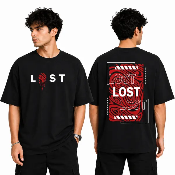 Mens_Oversized_T-Shirt_-_Lost_(225_Gsm_Heavyweight_Fabric)