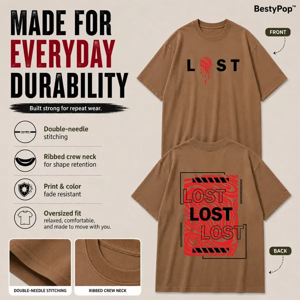Mens_Oversized_T-Shirt_-_Lost_(225_Gsm_Heavyweight_Fabric)