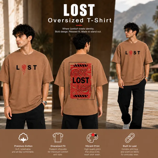 Mens_Oversized_T-Shirt_-_Lost_(225_Gsm_Heavyweight_Fabric)