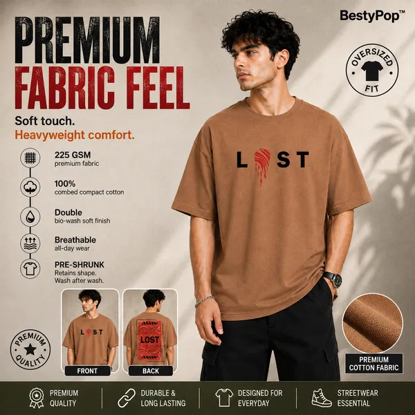 Mens_Oversized_T-Shirt_-_Lost_(225_Gsm_Heavyweight_Fabric)