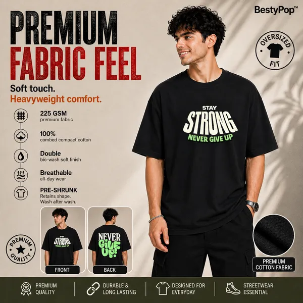 Mens_Oversized_T-Shirt_-_Never_Give_Up_(225_Gsm_Heavyweight_Fabric)