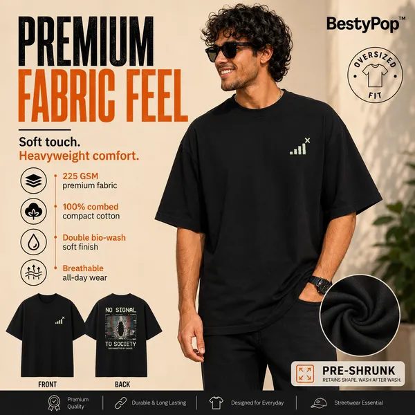 Mens_Oversized_T-Shirt_-_No_Signal_(225_Gsm_Heavyweight_Fabric)