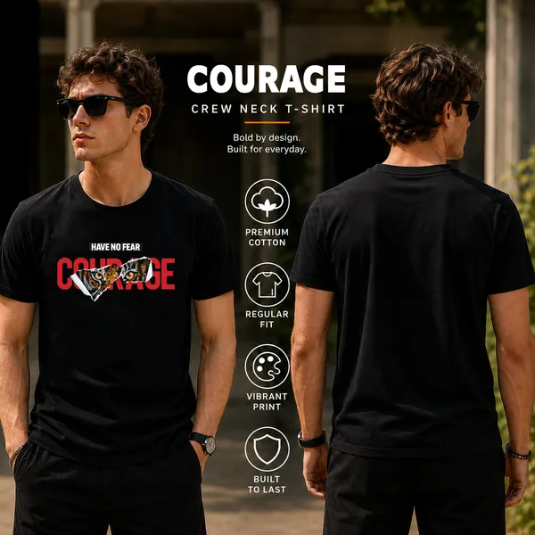 Mens_Crew_Neck_T-Shirt_-_Courage_(170_Gsm_Single_Jersey)