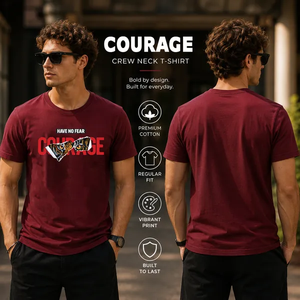 Mens_Crew_Neck_T-Shirt_-_Courage_(170_Gsm_Single_Jersey)