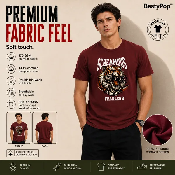 Mens_Crew_Neck_T-Shirt_-_Fearless_(170_Gsm_Single_Jersey)