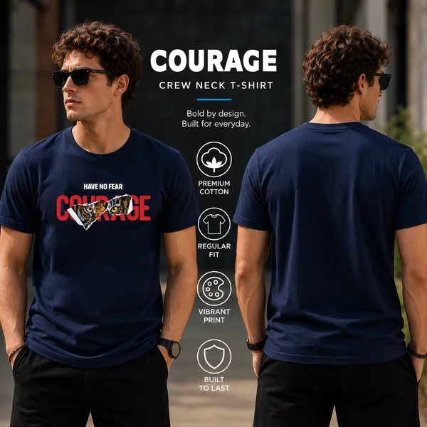Mens_Crew_Neck_T-Shirt_-_Courage_(170_Gsm_Single_Jersey)