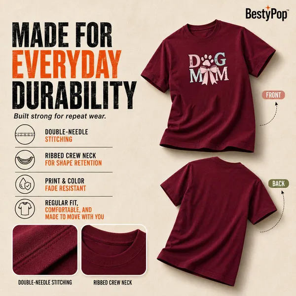 Dog_Lovers_Round_Neck_T-Shirts_For_Women_-_Dog_Mom_-_(170_Gsm)_Single_Jersey