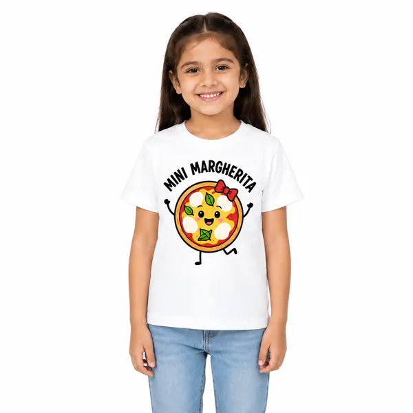 Pizza_Family_Matching_Round_Neck_T-Shirt_For_Daughter_–Mini_Margherita_-_(170_Gsm)_Single_Jersey