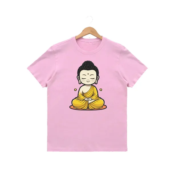 Womens_Graphic_Print_Round_Neck_T-Shirt_-_Buddha_(170_Gsm_Single_Jersey)