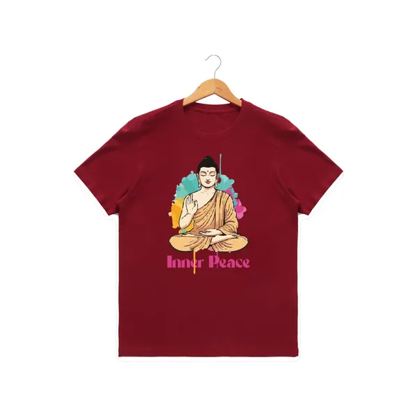 Womens_Graphic_Print_Round_Neck_T-Shirt_-_Buddha_(170_Gsm_Single_Jersey)