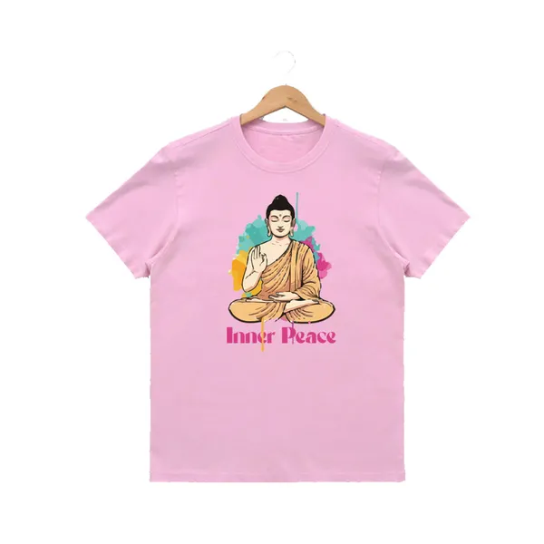 Womens_Graphic_Print_Round_Neck_T-Shirt_-_Buddha_(170_Gsm_Single_Jersey)
