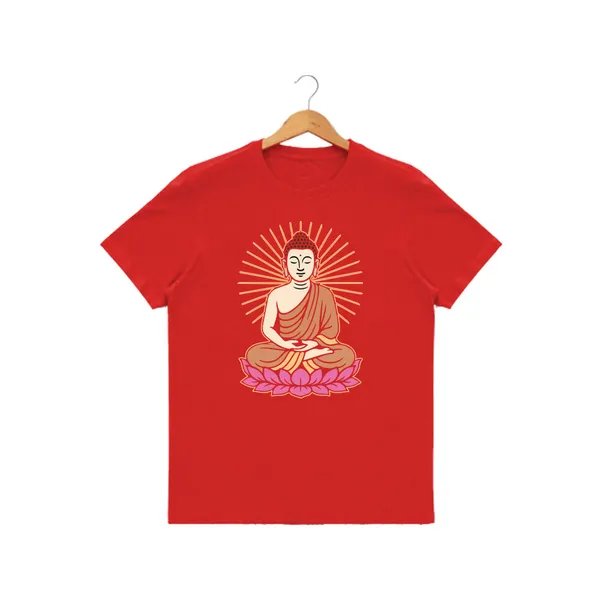 Womens_Graphic_Print_Round_Neck_T-Shirt_-_Buddha_(170_Gsm_Single_Jersey)