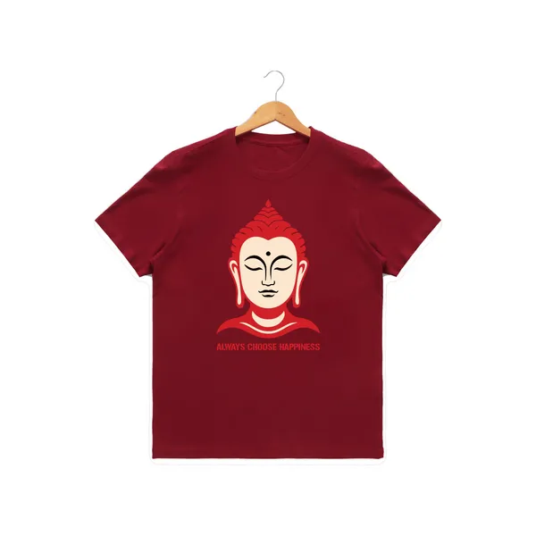 Womens_Graphic_Print_Round_Neck_T-Shirt_-_Buddha_(170_Gsm_Single_Jersey)