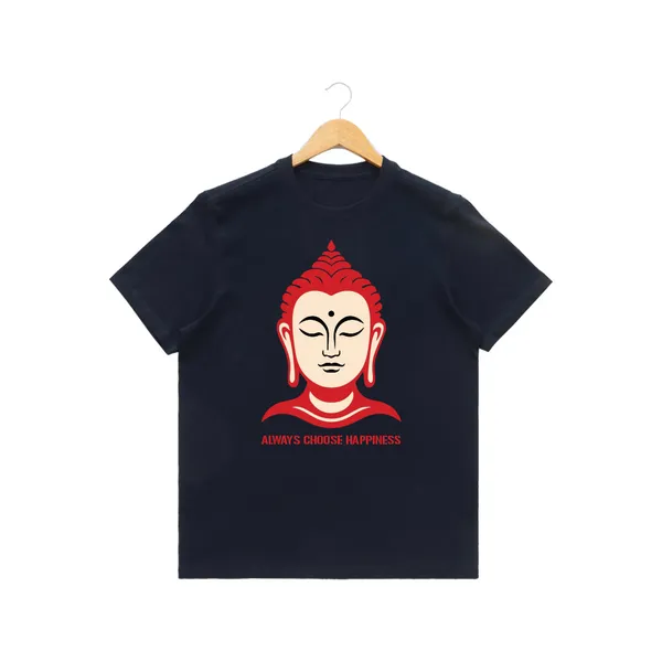 Womens_Graphic_Print_Round_Neck_T-Shirt_-_Buddha_(170_Gsm_Single_Jersey)