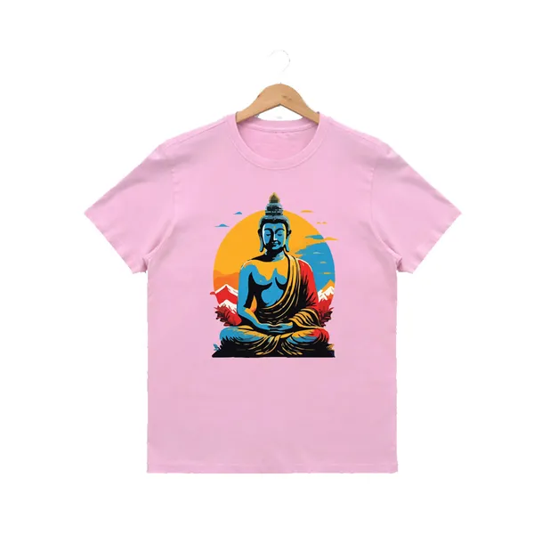 Womens_Graphic_Print_Round_Neck_T-Shirt_-_Buddha_(170_Gsm_Single_Jersey)