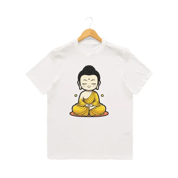 Womens_Graphic_Print_Round_Neck_T-Shirt_-_Buddha_(170_Gsm_Single_Jersey)