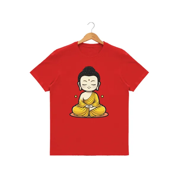 Womens_Graphic_Print_Round_Neck_T-Shirt_-_Buddha_(170_Gsm_Single_Jersey)