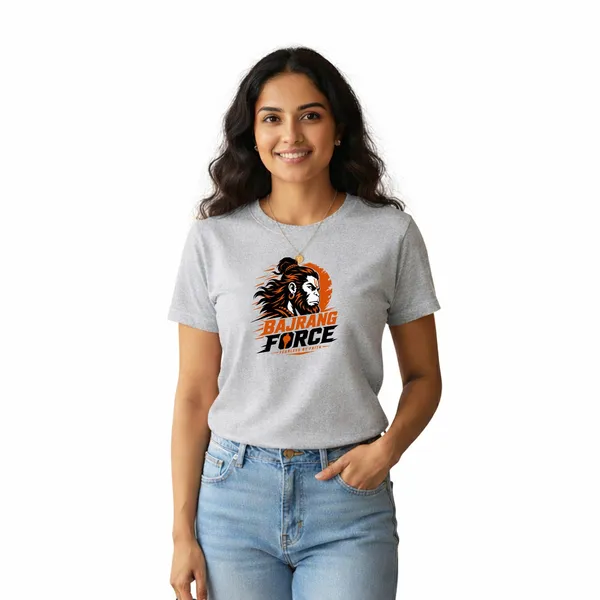 Womens_Graphic_Print_Round_Neck_T-Shirt_-_Hanuman_(170_Gsm_Single_Jersey)