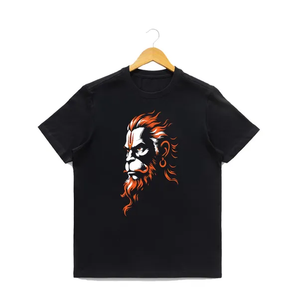 Womens_Graphic_Print_Round_Neck_T-Shirt_-_Hanuman_(170_Gsm_Single_Jersey)