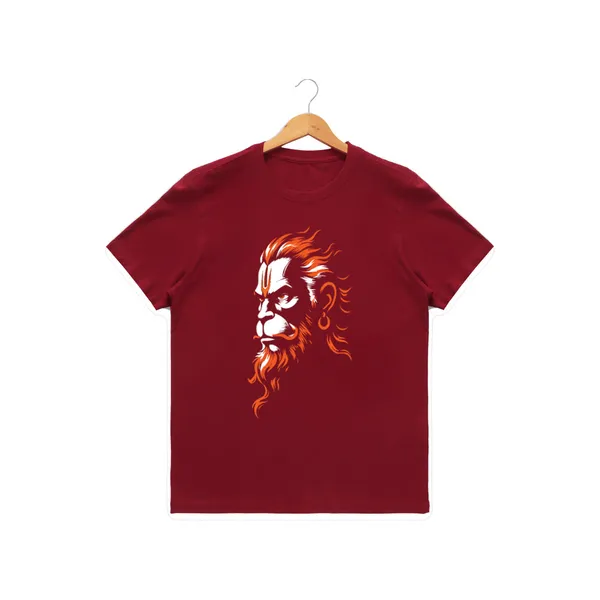 Womens_Graphic_Print_Round_Neck_T-Shirt_-_Hanuman_(170_Gsm_Single_Jersey)