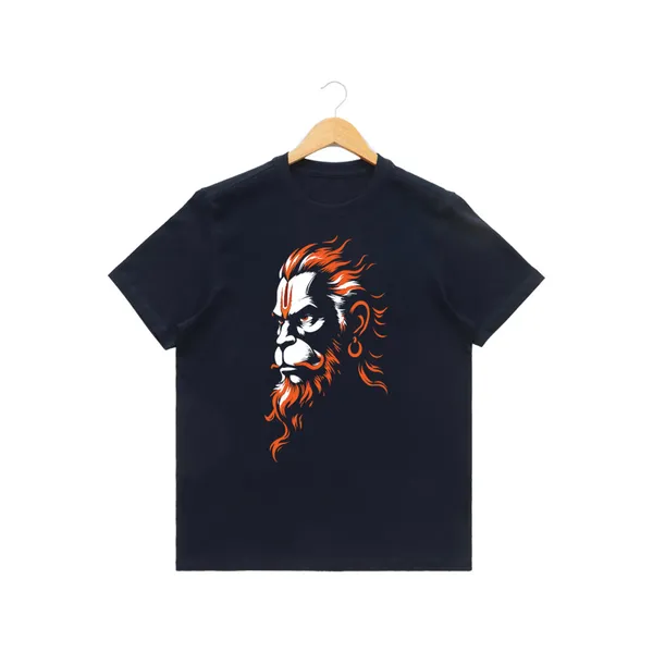Womens_Graphic_Print_Round_Neck_T-Shirt_-_Hanuman_(170_Gsm_Single_Jersey)