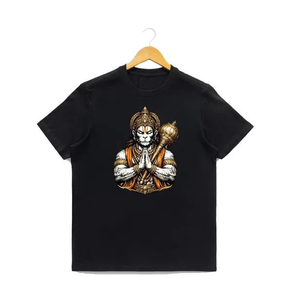 Womens_Graphic_Print_Round_Neck_T-Shirt_-_Hanuman_(170_Gsm_Single_Jersey)