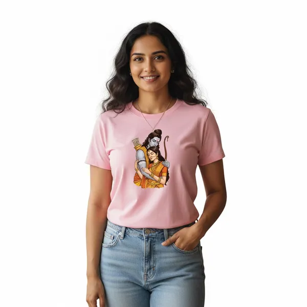 Womens_Graphic_Print_Round_Neck_T-Shirt_-_Jai_Shree_Ram_(170_Gsm_Single_Jersey)