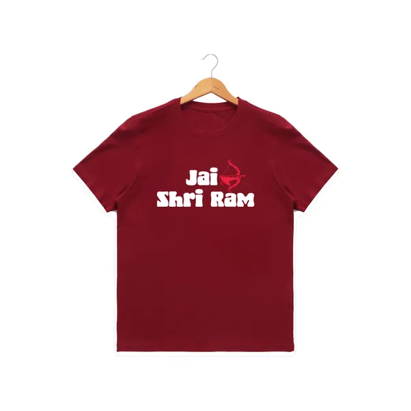 Womens_Graphic_Print_Round_Neck_T-Shirt_-_Jai_Shree_Ram_(170_Gsm_Single_Jersey)
