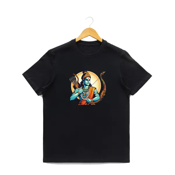 Womens_Graphic_Print_Round_Neck_T-Shirt_-_Jai_Shree_Ram_(170_Gsm_Single_Jersey)