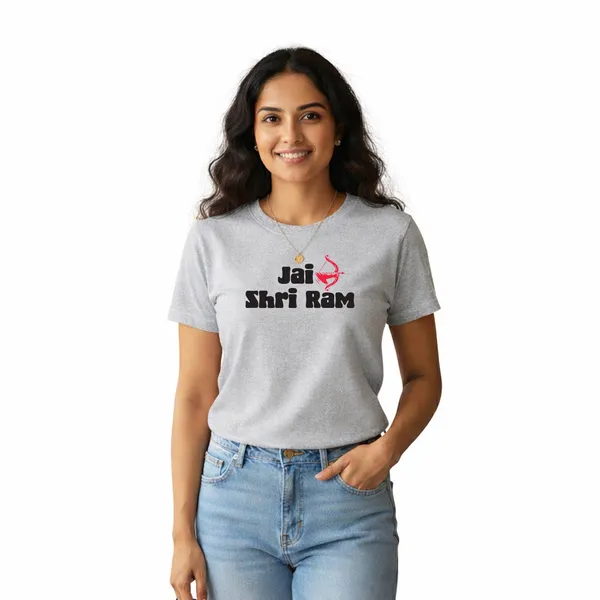 Womens_Graphic_Print_Round_Neck_T-Shirt_-_Jai_Shree_Ram_(170_Gsm_Single_Jersey)