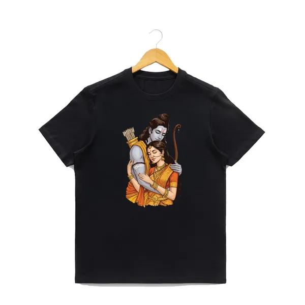 Womens_Graphic_Print_Round_Neck_T-Shirt_-_Jai_Shree_Ram_(170_Gsm_Single_Jersey)