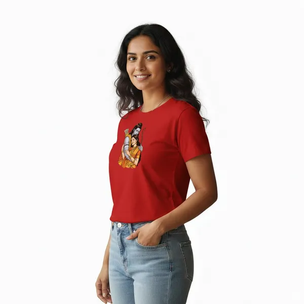 Womens_Graphic_Print_Round_Neck_T-Shirt_-_Jai_Shree_Ram_(170_Gsm_Single_Jersey)