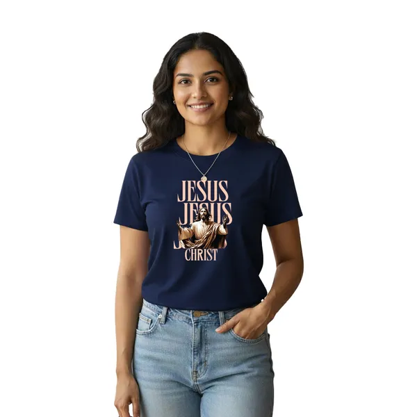 Womens_Graphic_Print_Round_Neck_T-Shirt_-_Jesus_(170_Gsm_Single_Jersey)
