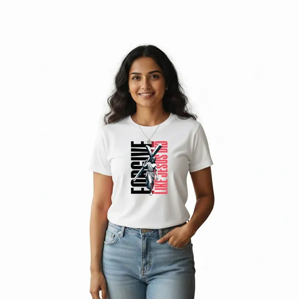 Womens_Graphic_Print_Round_Neck_T-Shirt_-_Jesus_(170_Gsm_Single_Jersey)