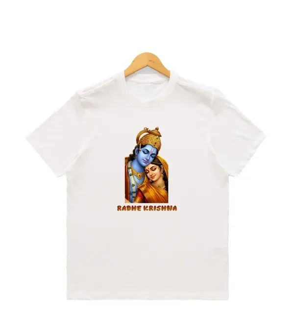Womens_Graphic_Print_Round_Neck_T-Shirt_-_Krishna_(170_Gsm_Single_Jersey)