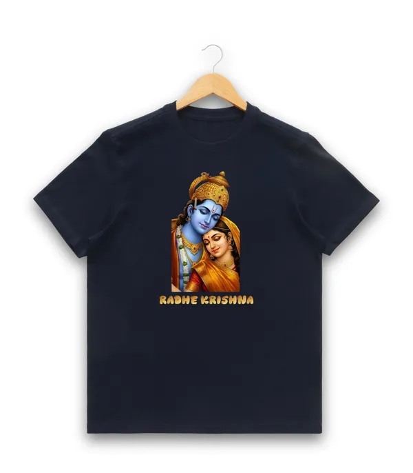 Womens_Graphic_Print_Round_Neck_T-Shirt_-_Krishna_(170_Gsm_Single_Jersey)