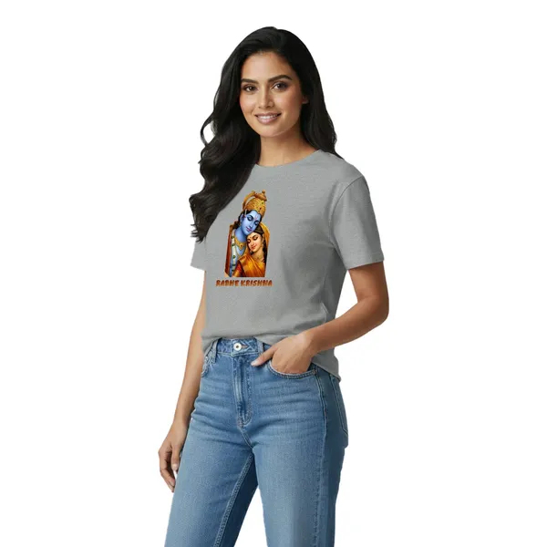 Womens_Graphic_Print_Round_Neck_T-Shirt_-_Krishna_(170_Gsm_Single_Jersey)