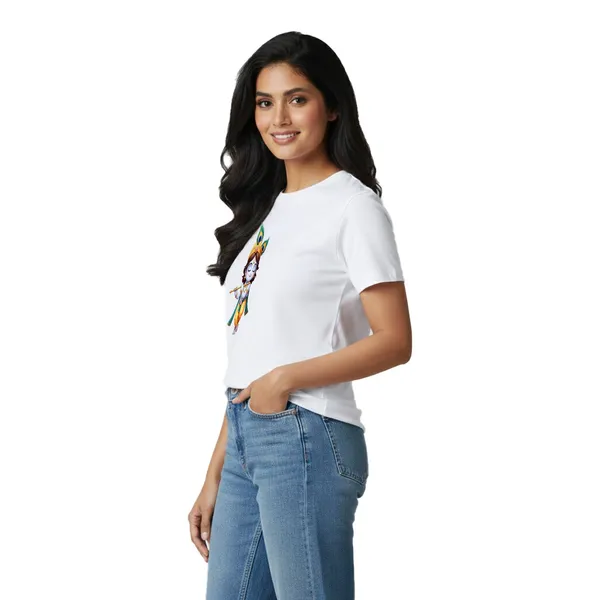 Womens_Graphic_Print_Round_Neck_T-Shirt_-_Krishna_(170_Gsm_Single_Jersey)