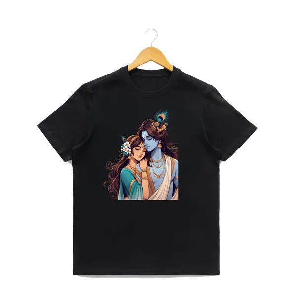 Womens_Graphic_Print_Round_Neck_T-Shirt_-_Krishna_(170_Gsm_Single_Jersey)