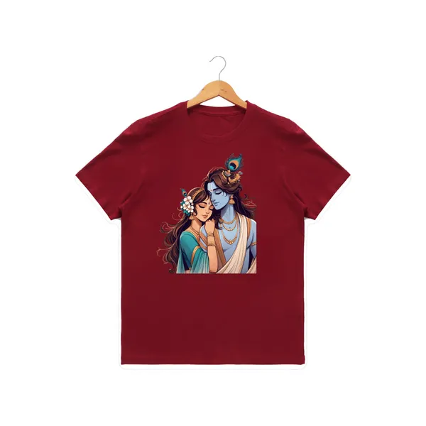 Womens_Graphic_Print_Round_Neck_T-Shirt_-_Krishna_(170_Gsm_Single_Jersey