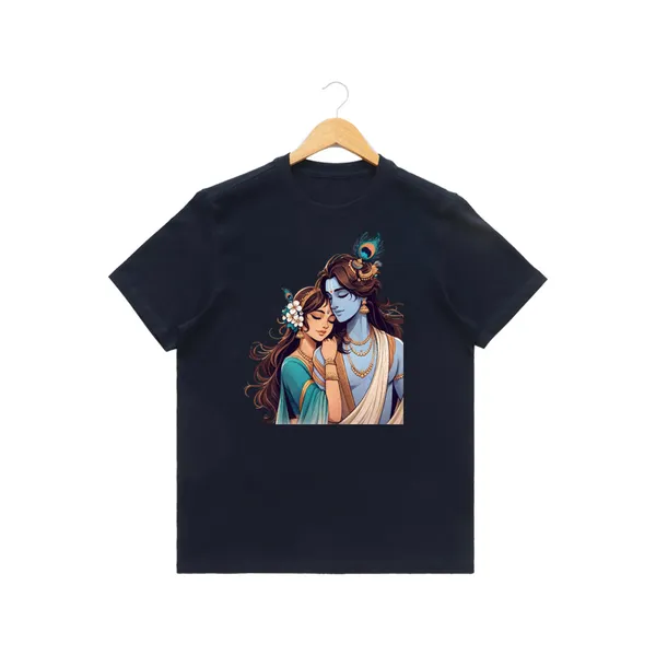 Womens_Graphic_Print_Round_Neck_T-Shirt_-_Krishna_(170_Gsm_Single_Jersey)