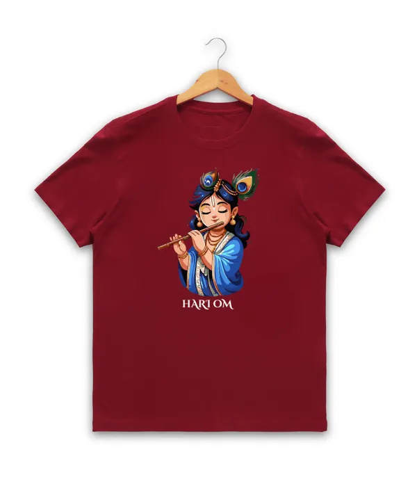 Womens_Graphic_Print_Round_Neck_T-Shirt_-_Krishna_(170_Gsm_Single_Jersey)
