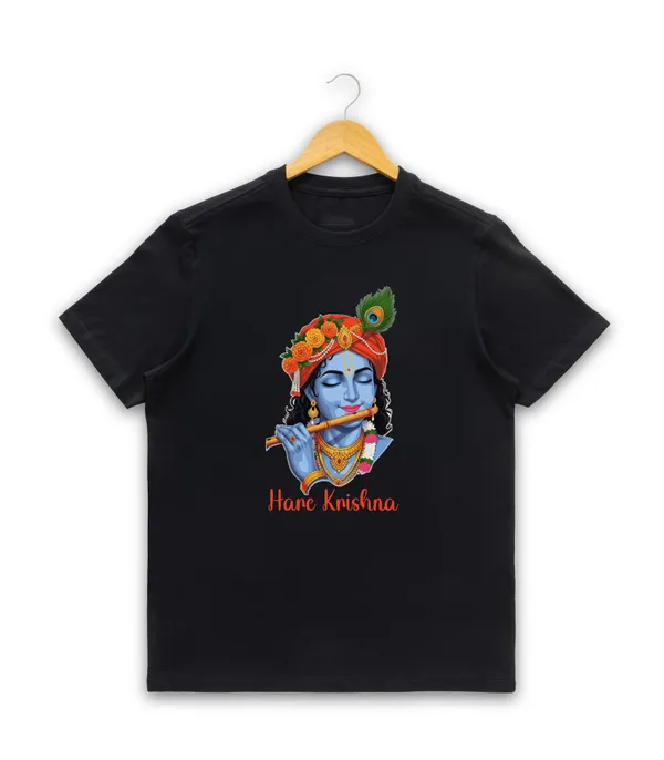 Womens_Graphic_Print_Round_Neck_T-Shirt_-_Krishna_(170_Gsm_Single_Jersey)