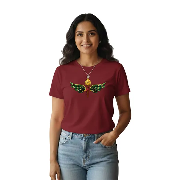 Womens_Graphic_Print_Round_Neck_T-Shirt_-_Murugan_(170_Gsm_Single_Jersey)