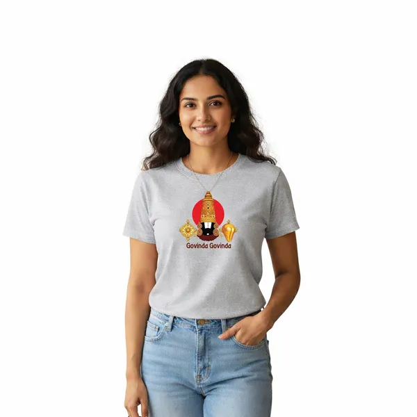 Womens_Graphic_Print_Round_Neck_T-Shirt_-_Thirupathi_Balaji_(170_Gsm_Single_Jersey)