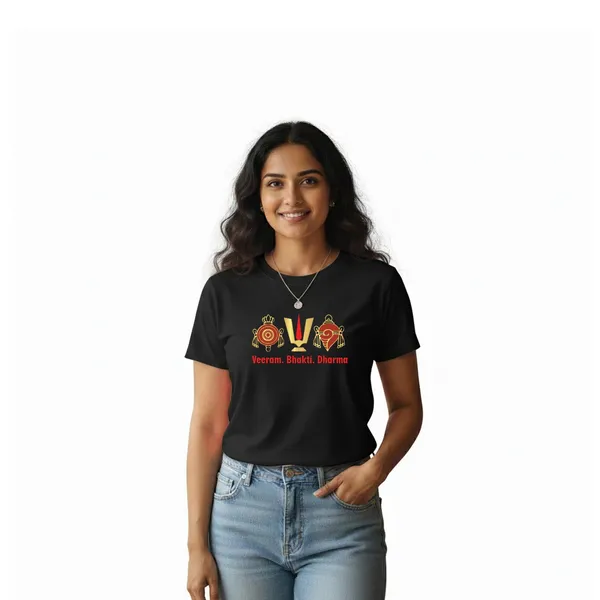 Womens_Graphic_Print_Round_Neck_T-Shirt_-_Thirupathi_Balaji_(170_Gsm_Single_Jersey)