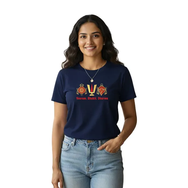 Womens_Graphic_Print_Round_Neck_T-Shirt_-_Thirupathi_Balaji_(170_Gsm_Single_Jersey)