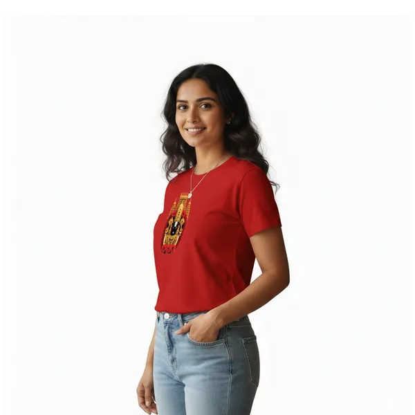 Womens_Graphic_Print_Round_Neck_T-Shirt_-_Thirupathi_Balaji_(170_Gsm_Single_Jersey)