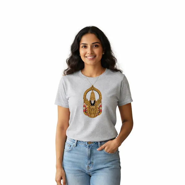 Womens_Graphic_Print_Round_Neck_T-Shirt_-_Thirupathi_Balaji_(170_Gsm_Single_Jersey)